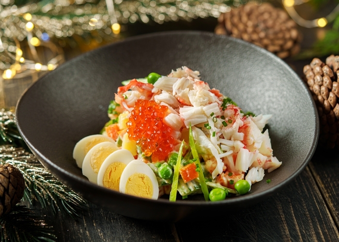 Оливье с камчатским крабом